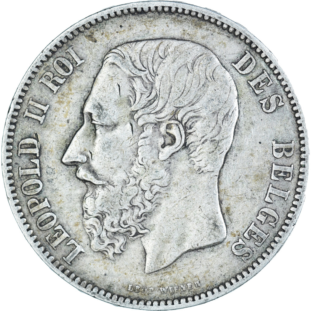 Coin, Belgium, Leopold II, 5 Francs, 5 Frank, 1873, VF(30-35), Silver, KM:24