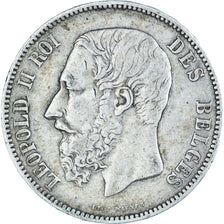 Coin, Belgium, Leopold II, 5 Francs, 5 Frank, 1873, VF(30-35), Silver, KM:24