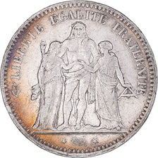 Moeda, França, Hercule, 5 Francs, 1849, Paris, VF(30-35), Prata, KM:756.1