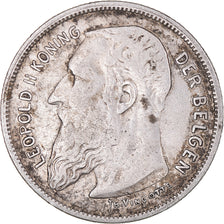 Coin, Belgium, Leopold II, 2 Francs, 2 Frank, 1909, VF(30-35), Silver, KM:58.1