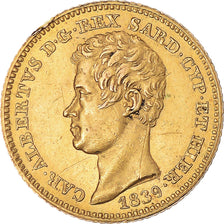 Kingdom of Sardinia, Carlo Alberto, 10 Lire, 1839, Torino, Dourado, AU(50-53)