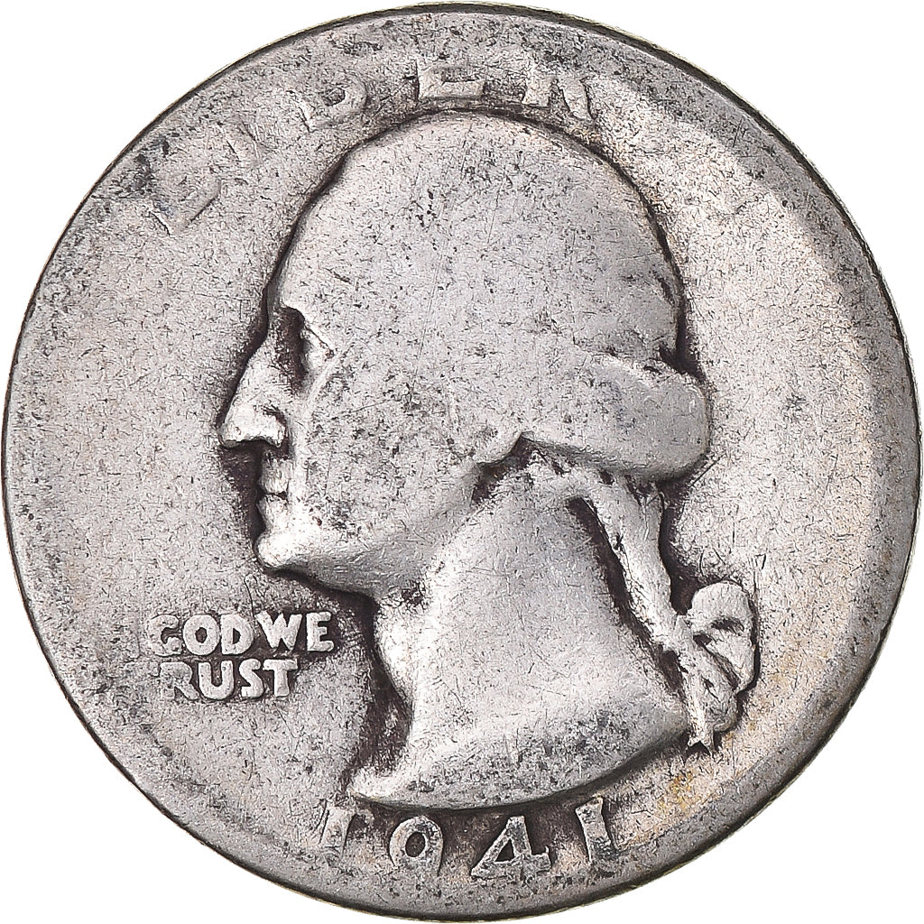 Monnaie, États-Unis, Washington Quarter, Quarter, 1941, U.S. Mint