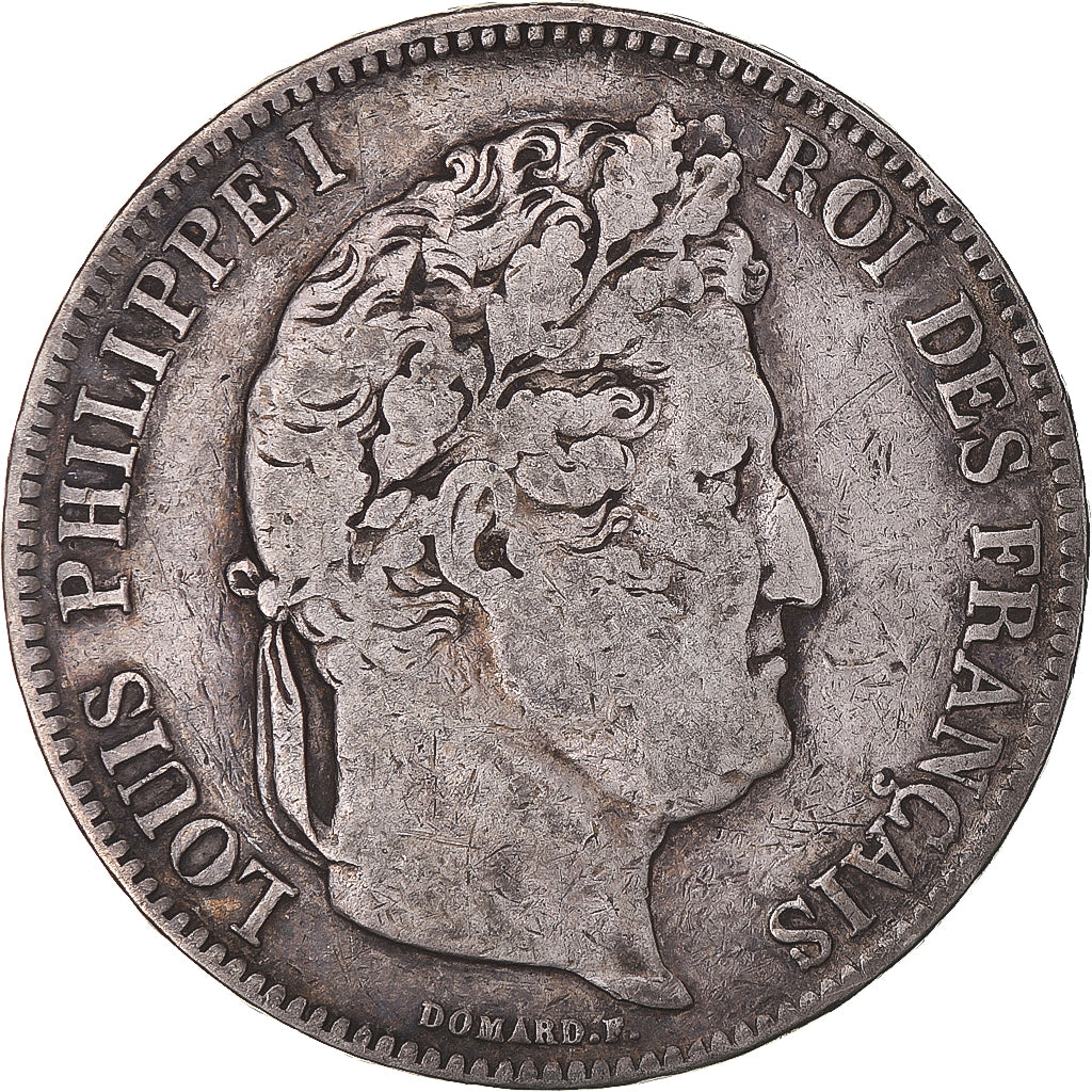 Coin, France, Louis-Philippe, 5 Francs, 1833, Lille, VF(20-25), Silver