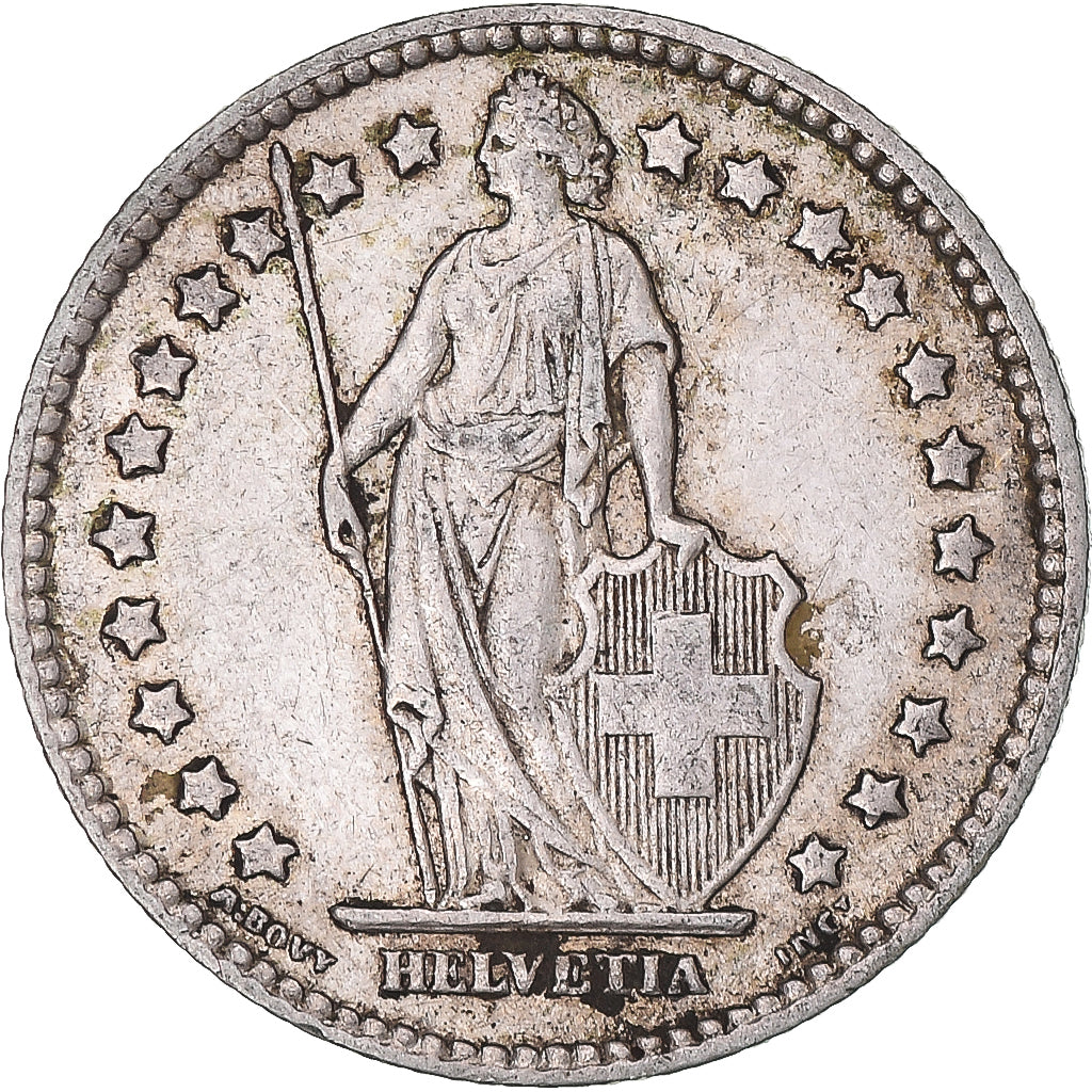 Coin, Switzerland, Franc, 1912, Bern, EF(40-45), Silver, KM:24