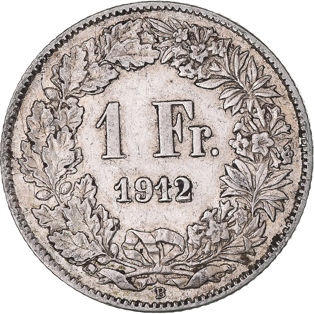 Coin, Switzerland, Franc, 1912, Bern, EF(40-45), Silver, KM:24