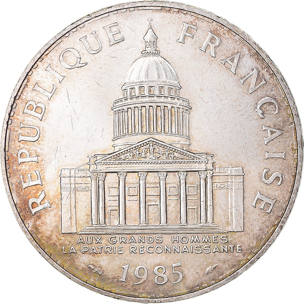 Munten, Frankrijk, Panthéon, 100 Francs, 1985, Paris, ZF+, Zilver, KM:951.1