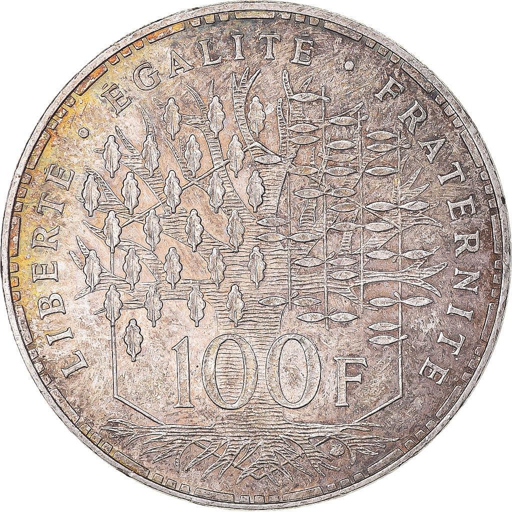 Munten, Frankrijk, Panthéon, 100 Francs, 1985, Paris, ZF+, Zilver, KM:951.1