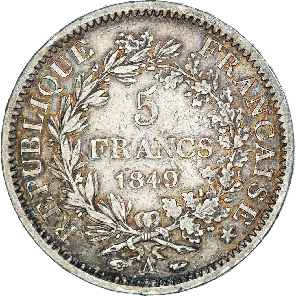 Münze, Frankreich, Hercule, 5 Francs, 1849, Paris, S+, Silber, KM:756.1