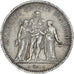 Moneta, Francia, Hercule, 5 Francs, 1849, Paris, MB+, Argento, KM:756.1