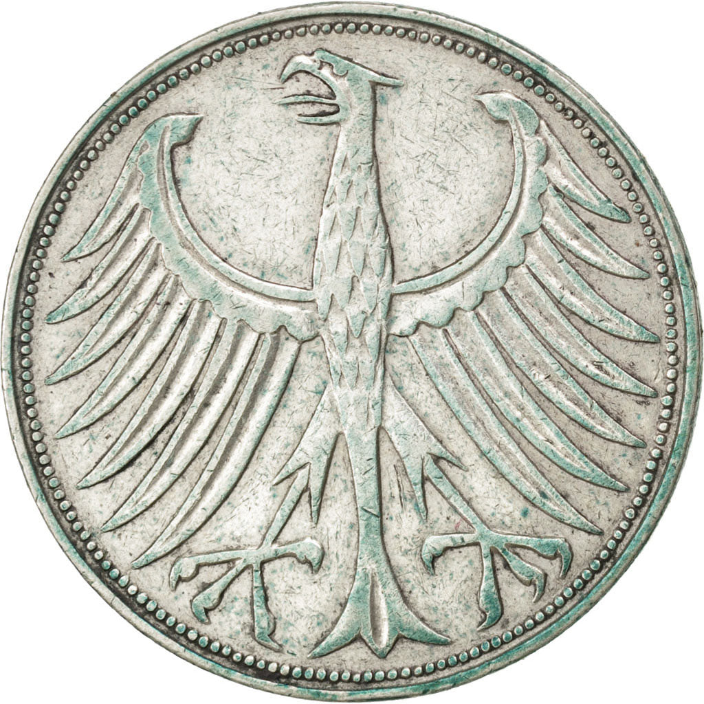 Münze, Bundesrepublik Deutschland, 5 Mark, 1951, Karlsruhe, SS, Silber