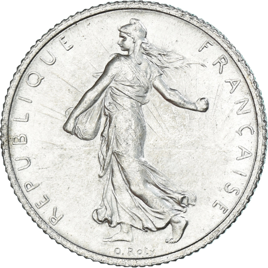 Munten, Frankrijk, Semeuse, Franc, 1916, Paris, UNC-, Zilver, KM:844.1