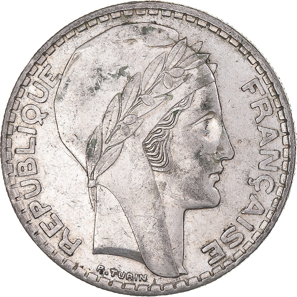 Münze, Frankreich, Turin, 20 Francs, 1937, Paris, SS, Silber, KM:879