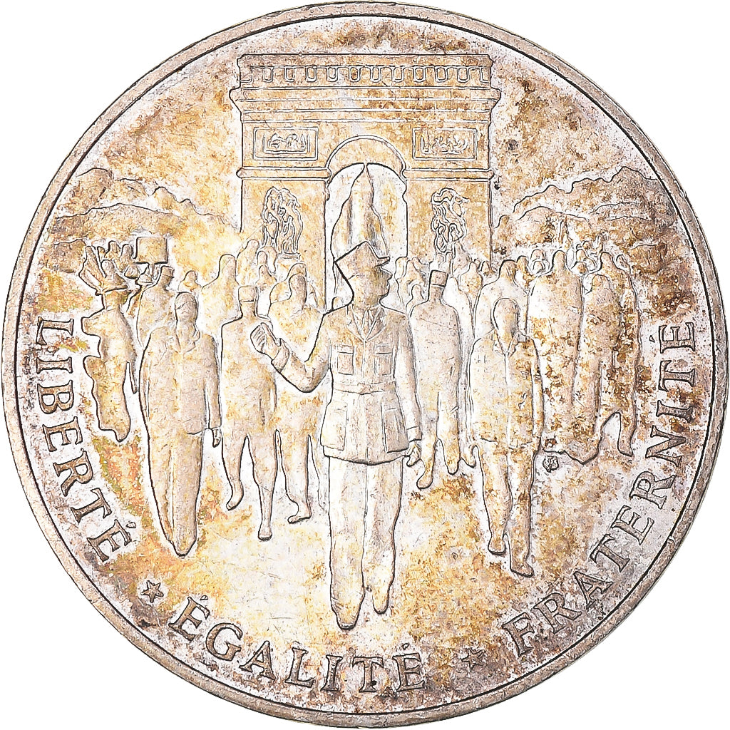 Coin, France, Libération de Paris, 100 Francs, 1994, AU(50-53), Silver