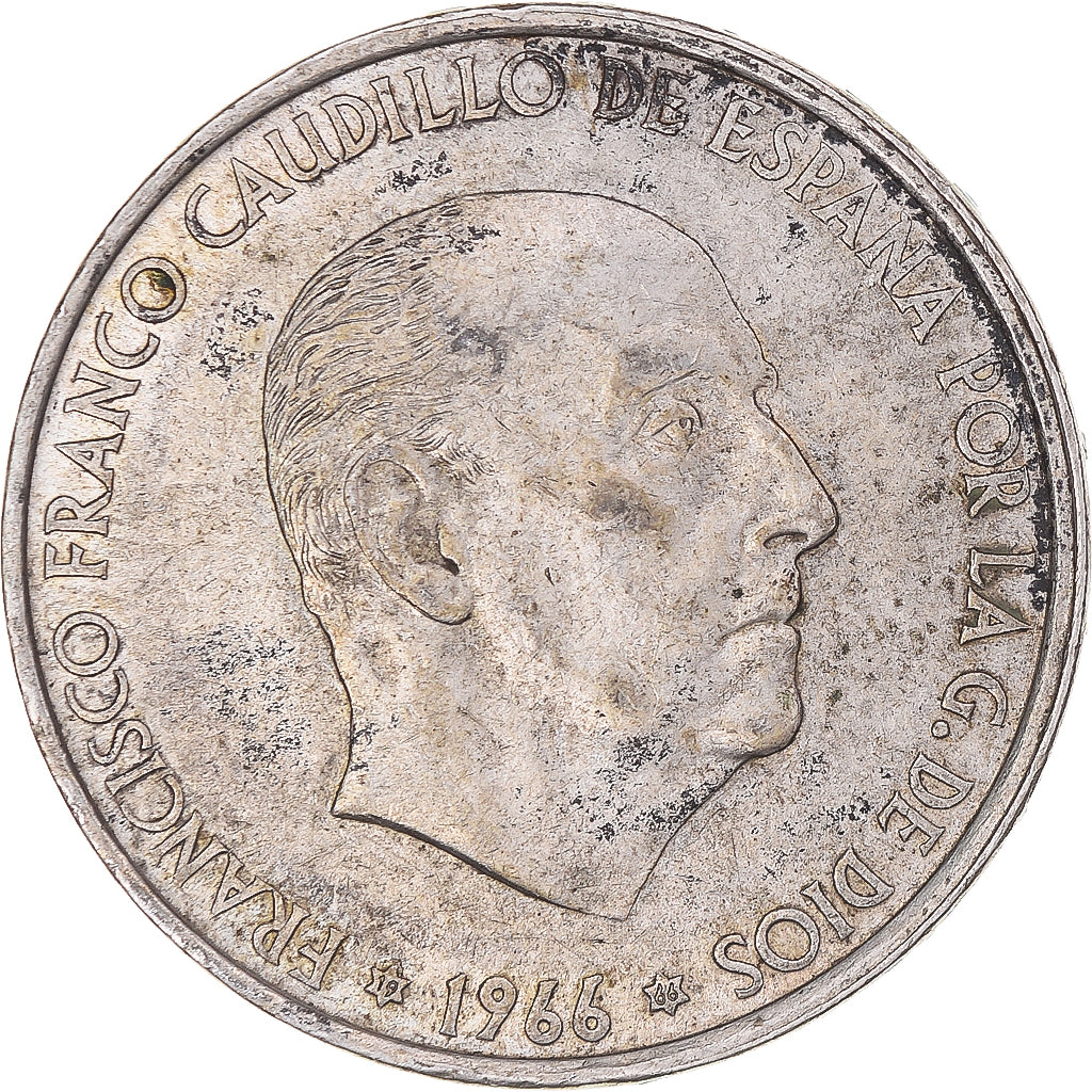 Moeda, Espanha, Caudillo and regent, 100 Pesetas, 1966, Madrid, EF(40-45)