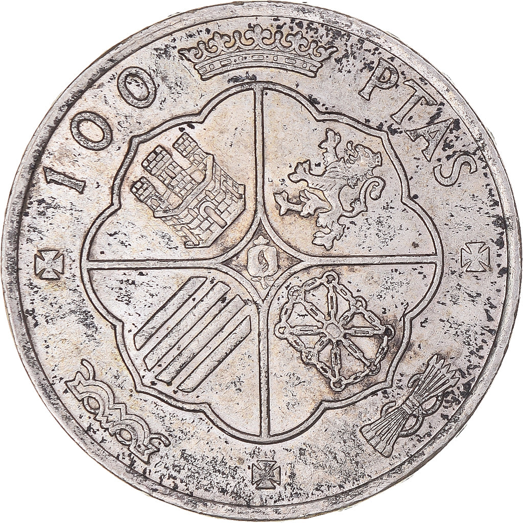 Moeda, Espanha, Caudillo and regent, 100 Pesetas, 1966, Madrid, EF(40-45)