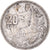 Moneda, Grecia, Paul I, 20 Drachmai, 1960, MBC, Plata, KM:85