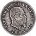 Moneta, Italia, Vittorio Emanuele II, Lira, 1863, Milan, MB, Argento, KM:5a.1