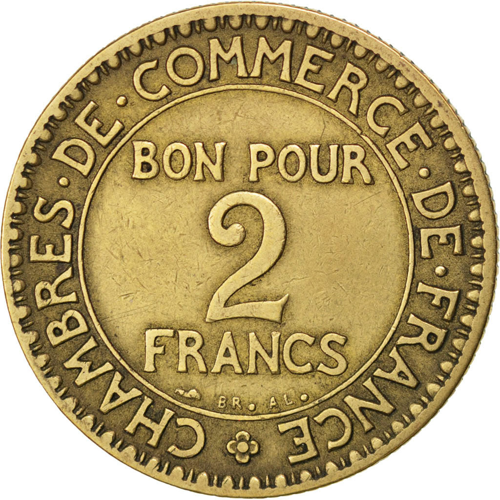 Monnaie, France, Chambre de commerce, 2 Francs, 1920, TB+, Aluminum-Bronze