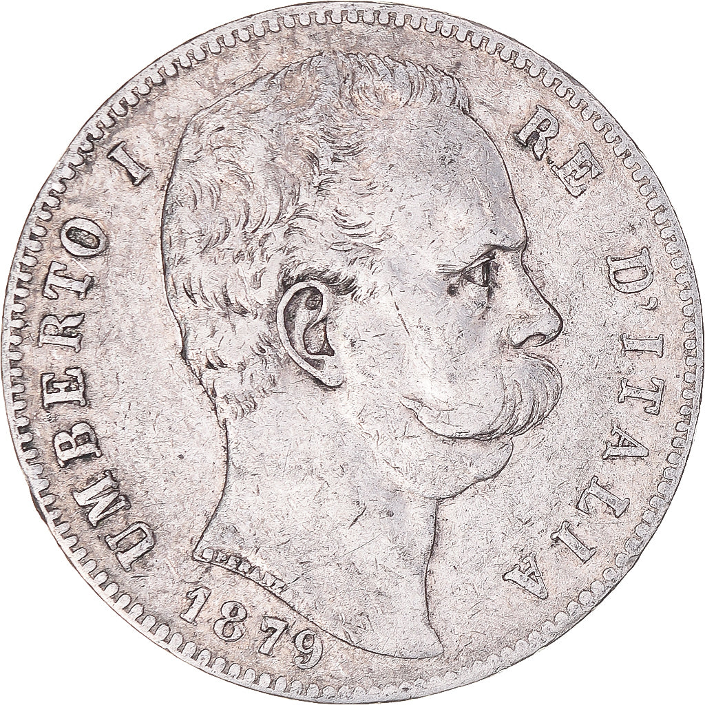 Coin, Italy, Umberto I, 5 Lire, 1879, Rome, EF(40-45), Silver, KM:20