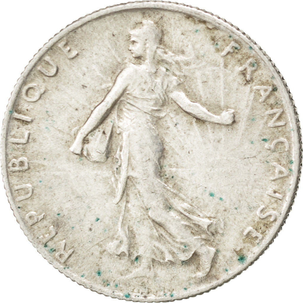 Moneta, Francia, Semeuse, 50 Centimes, 1916, BB+, Argento, KM:854, Gadoury:420