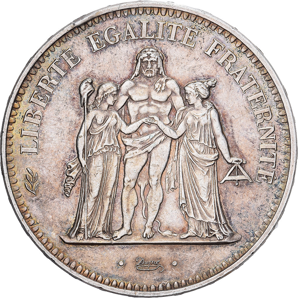 Coin, France, Hercule, 50 Francs, 1974, Hybrid issue, AU(55-58), Silver