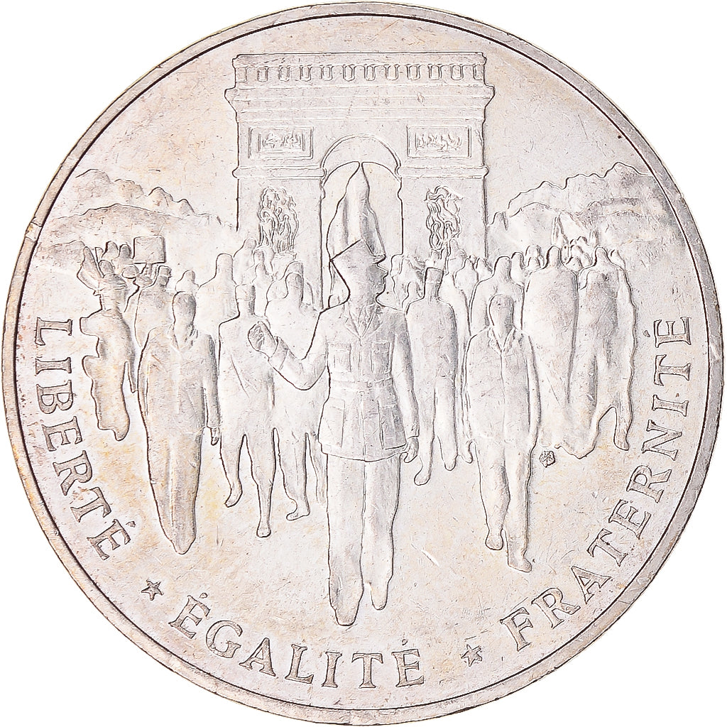 Coin, France, Libération de Paris, 100 Francs, 1994, AU(55-58), Silver