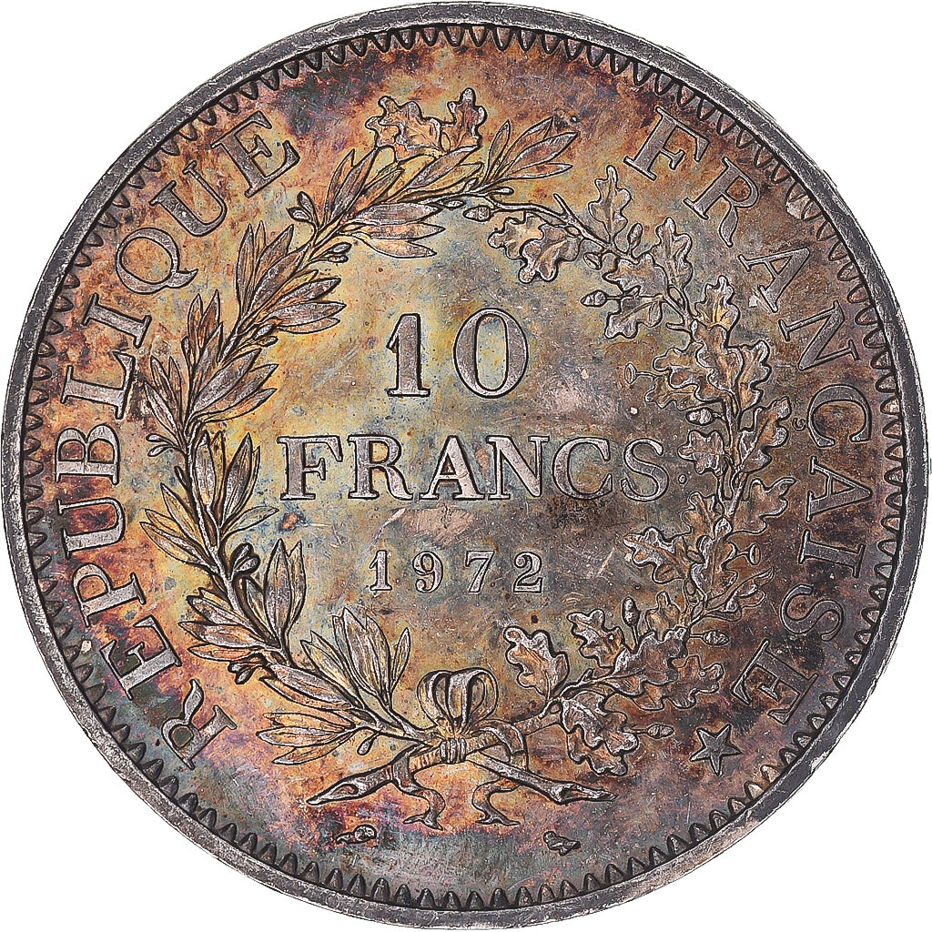 Coin, France, Hercule, 10 Francs, 1972, Paris, MS(60-62), Silver, KM:932