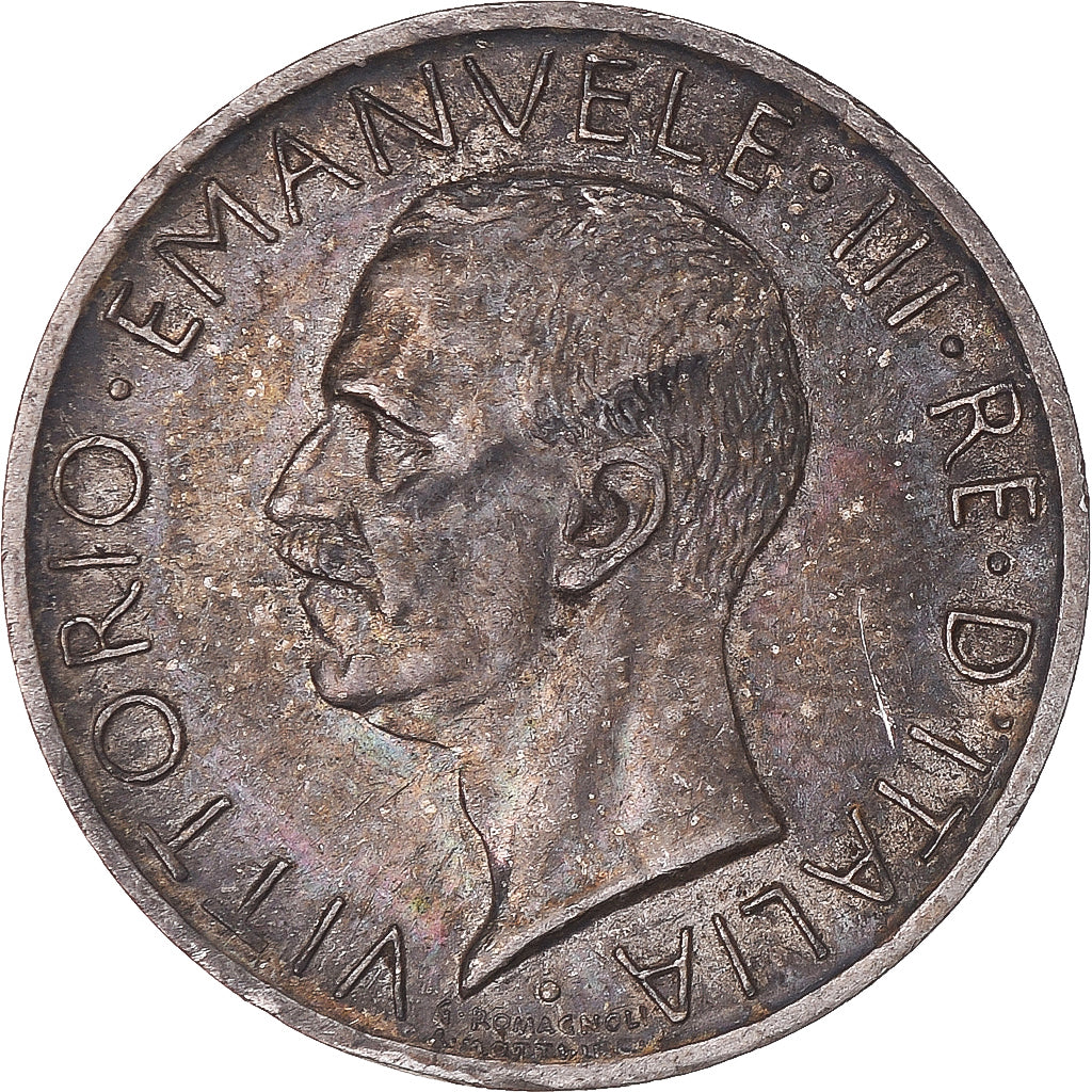 Coin, Italy, Vittorio Emanuele III, 5 Lire, 1927, Rome, AU(50-53), Silver