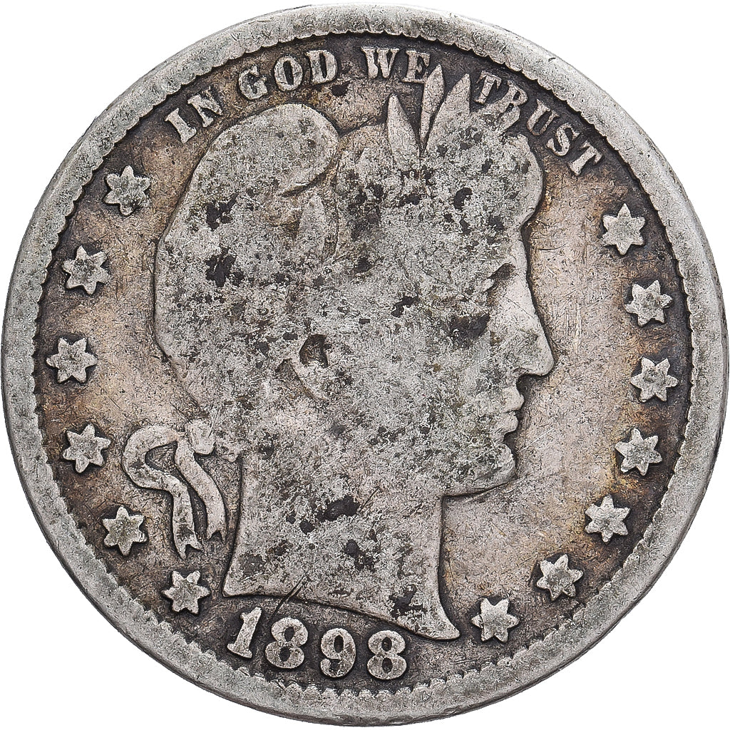 Münze, Vereinigte Staaten, Barber Quarter, Quarter, 1898, U.S. Mint