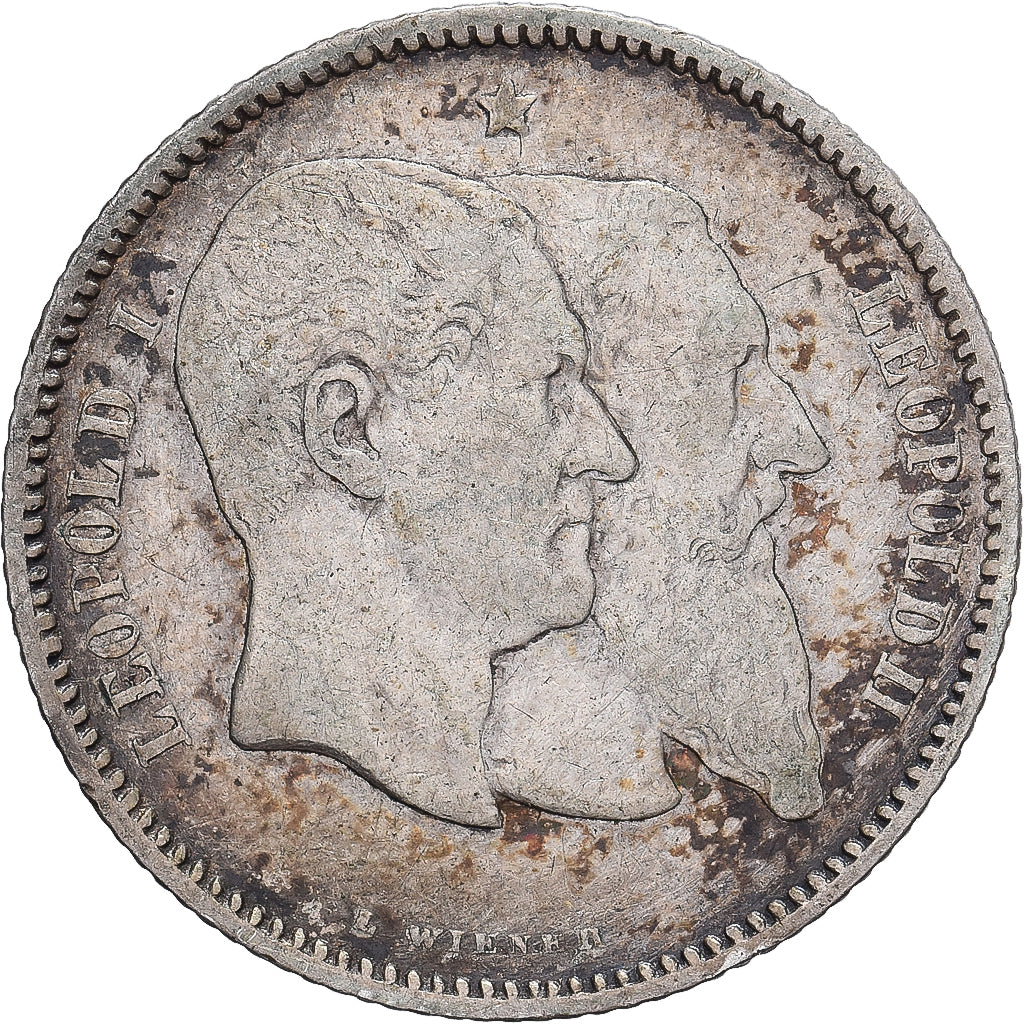 Coin, Belgium, Leopold II, Franc, 1880, AU(50-53), Silver, KM:38