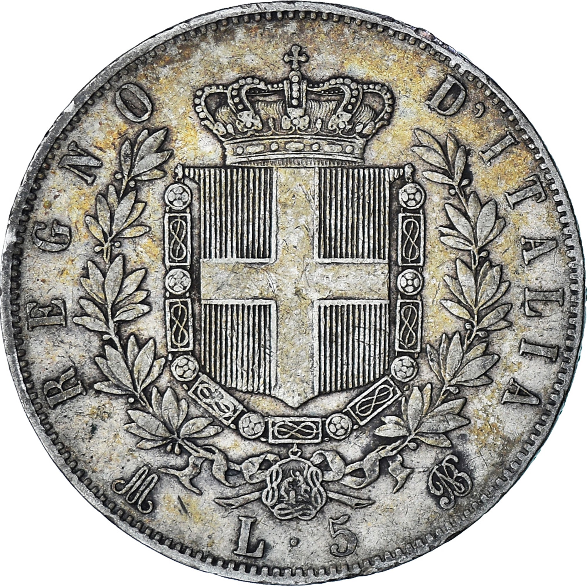 Monnaie, Italie, Vittorio Emanuele II, 5 Lire, 1872, Milan, TB, Argent, KM:8.3