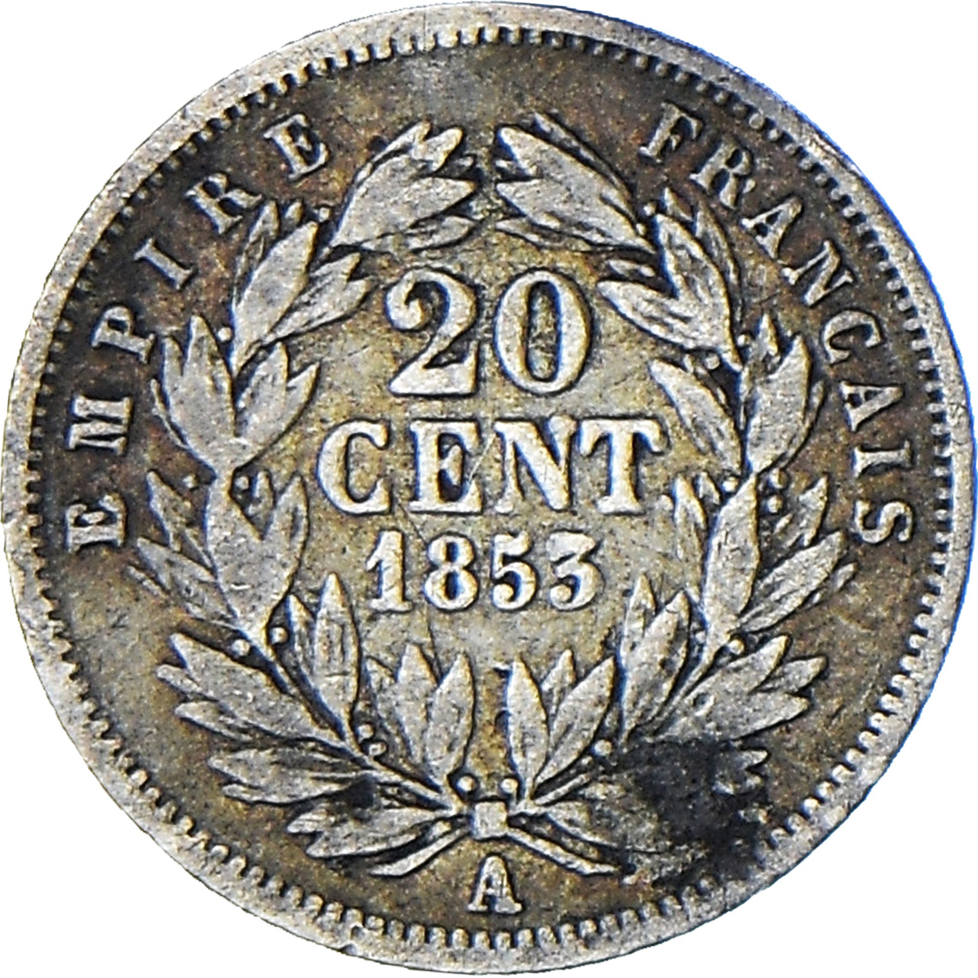 France, Napoleon III, 20 Centimes, 1853, Paris, Silver, VF(20-25), Gadoury:305