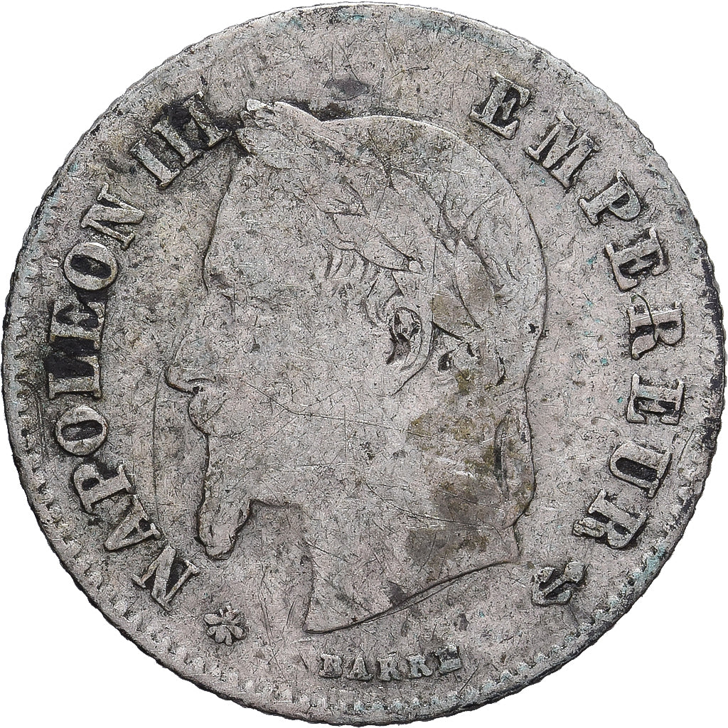 Moneta, Francja, Napoleon III, 20 Centimes, 1866, Paris, VF(20-25), Srebro