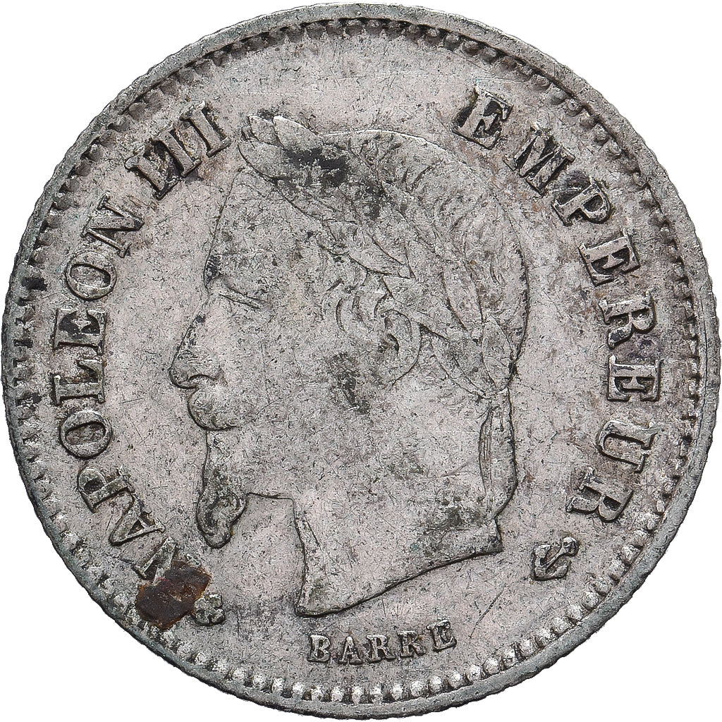 Monnaie, France, Napoleon III, 20 Centimes, 1867, Strasbourg, TB, Argent