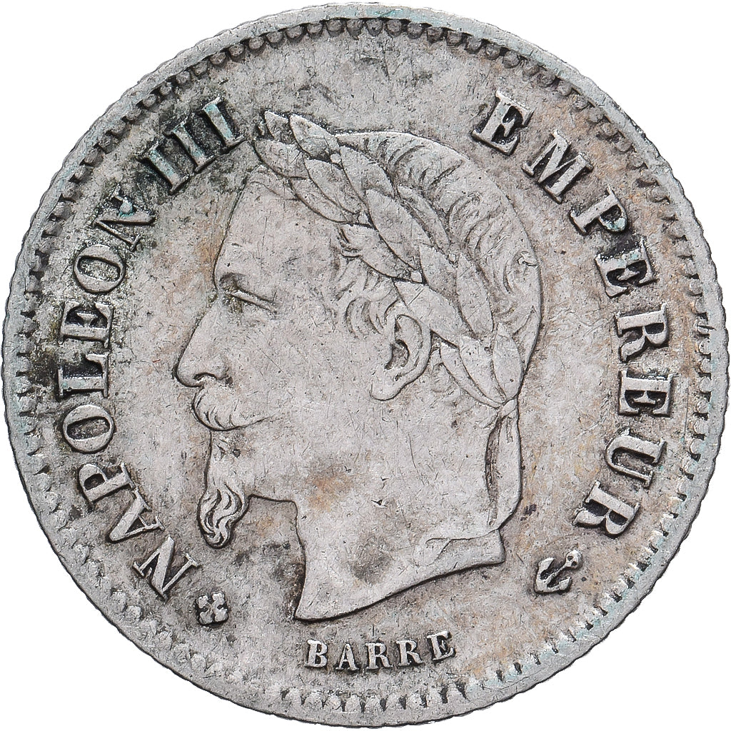 Monnaie, France, Napoleon III, 20 Centimes, 1867, Strasbourg, TB+, Argent