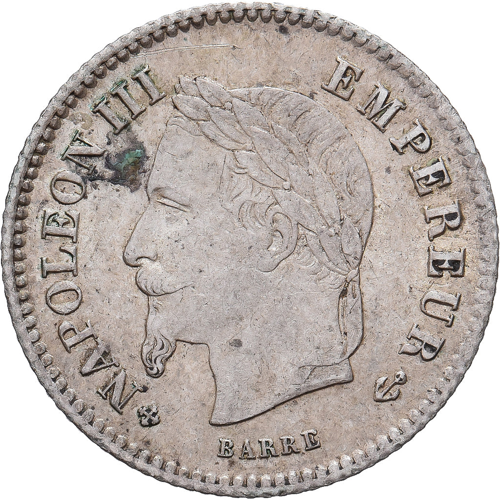 Monnaie, France, Napoleon III, 20 Centimes, 1867, Strasbourg, TTB+, Argent