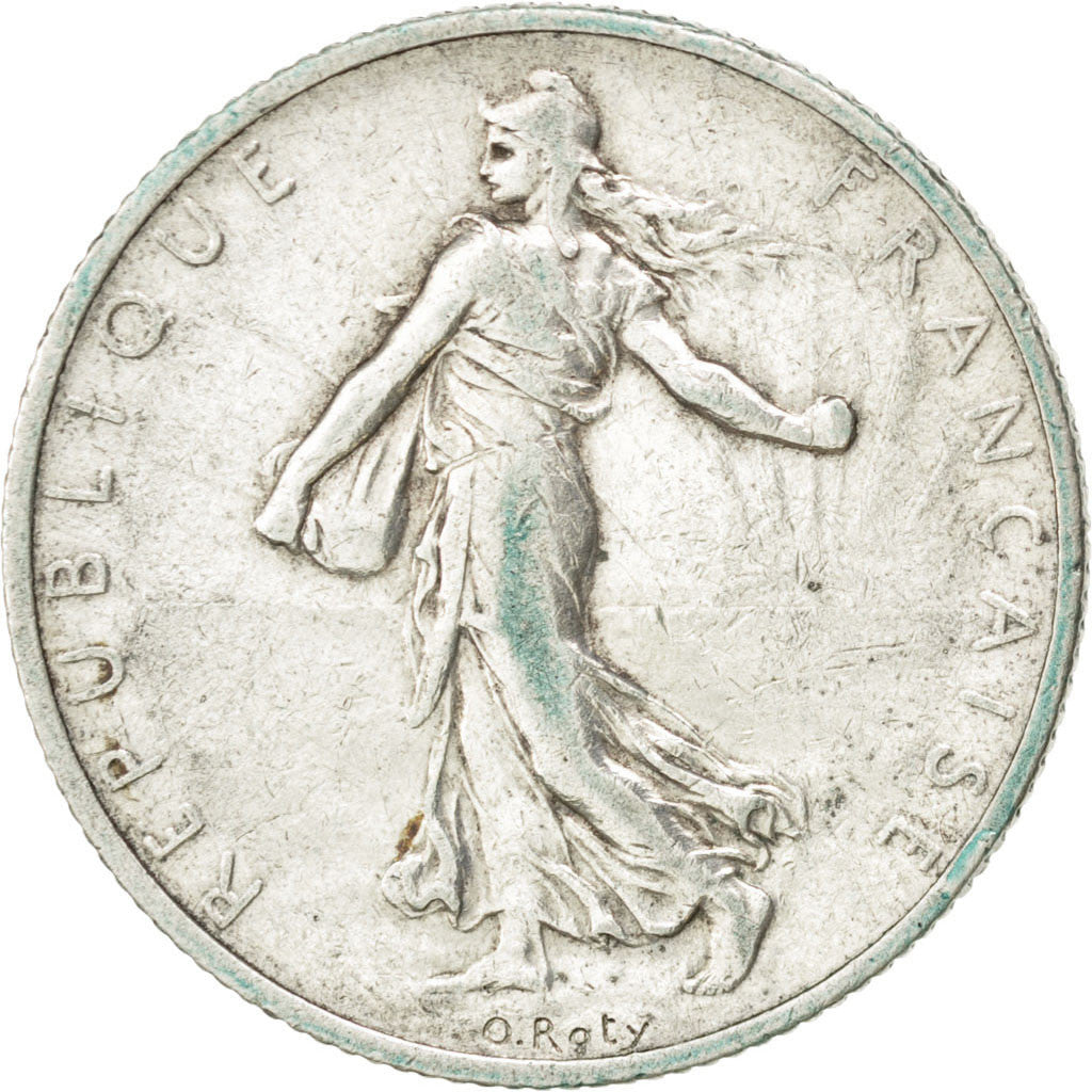 Münze, Frankreich, Semeuse, 2 Francs, 1910, SS, Silber, KM:845.1, Gadoury:532