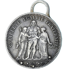 Francia, 5 Francs, Hercule, 1875, Bordeaux, HERMES, Plata, MBC, Gadoury:745a