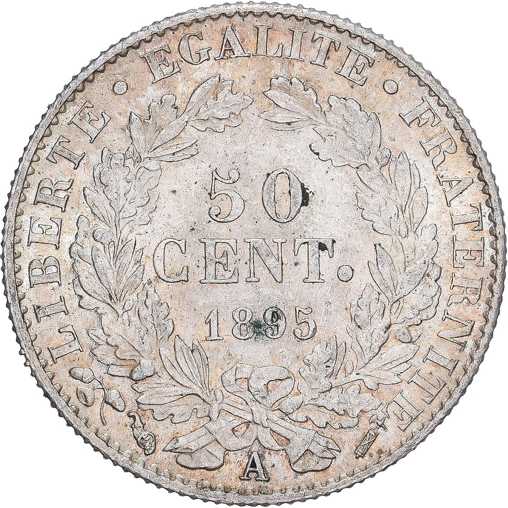 Coin, France, Cérès, 50 Centimes, 1895, Paris, AU(55-58), Silver, KM:834.1