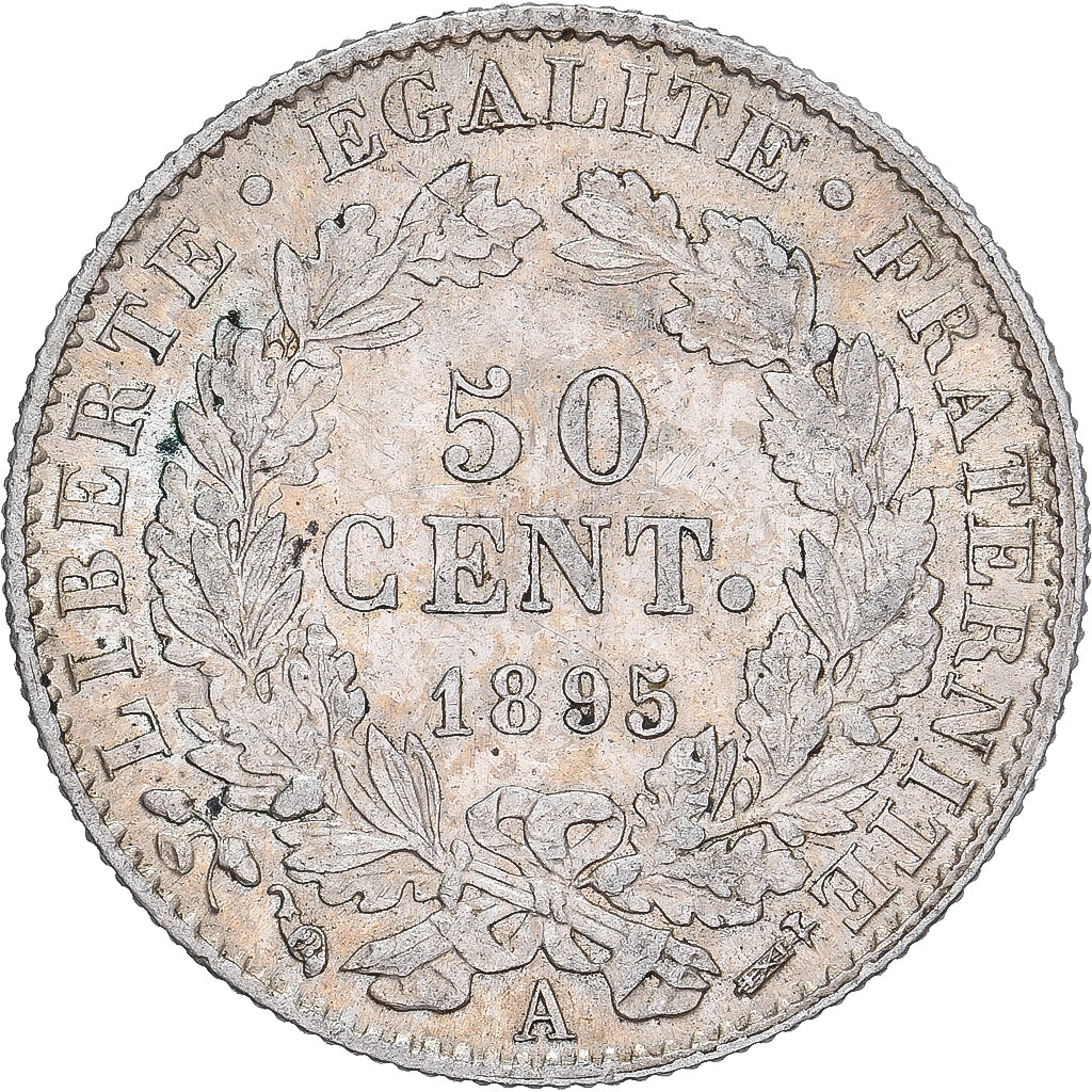 Munten, Frankrijk, Cérès, 50 Centimes, 1895, Paris, UNC-, Zilver, KM:834.1