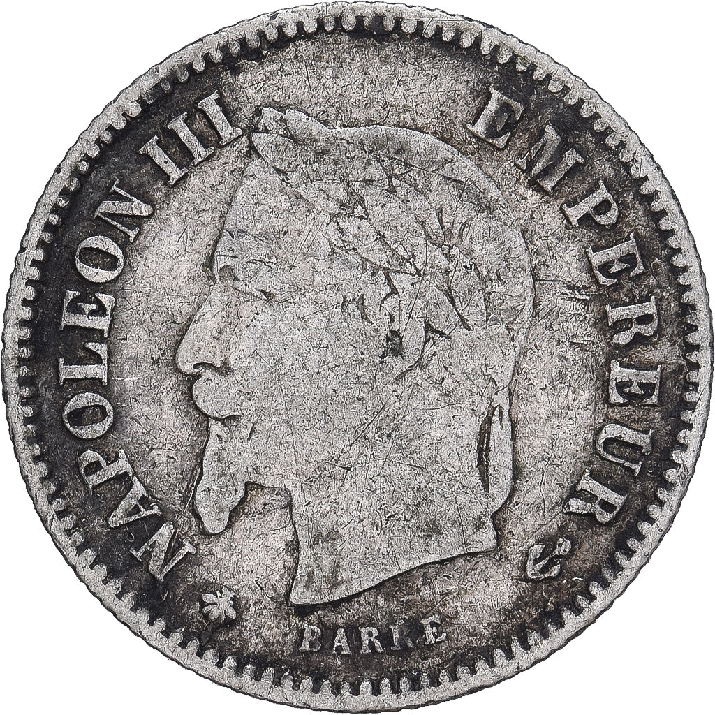 Monnaie, France, Napoleon III, 20 Centimes, 1867, Paris, B+, Argent