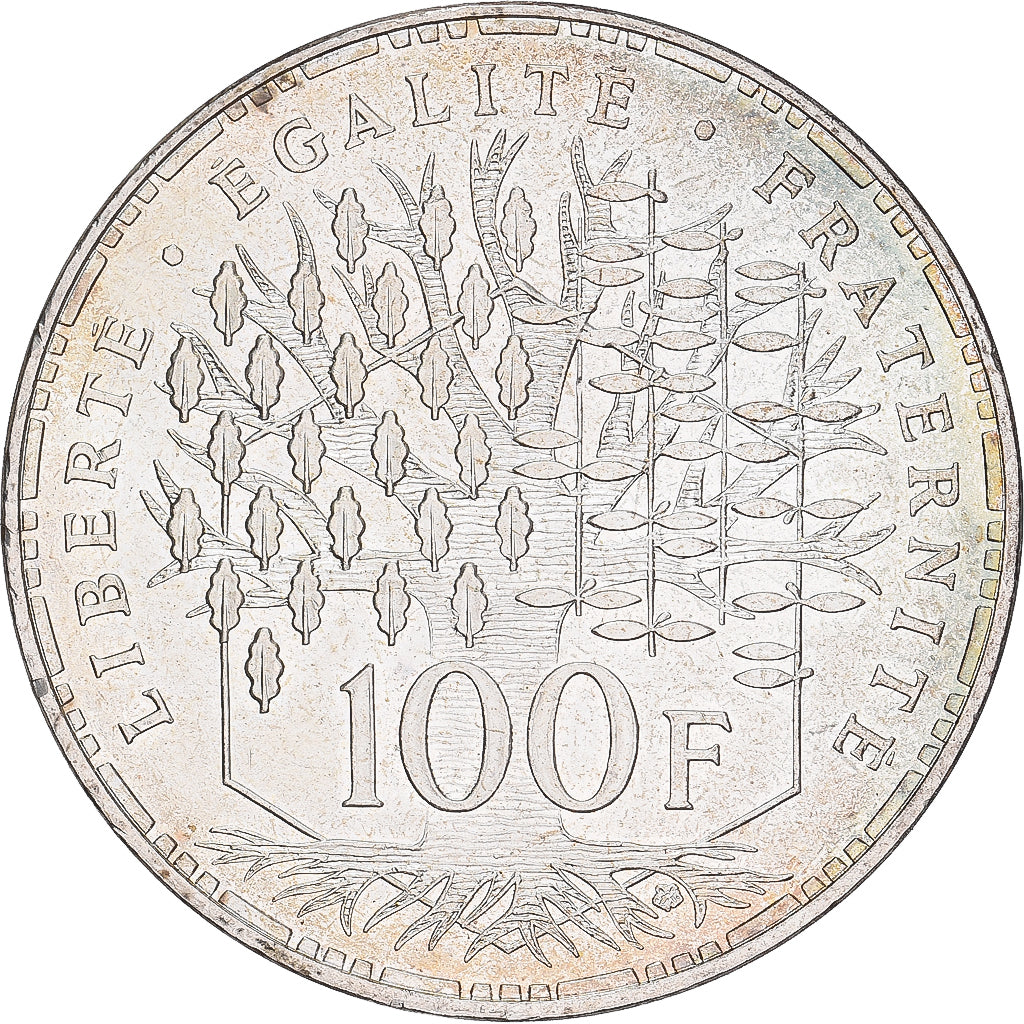 Coin, France, Panthéon, 100 Francs, 1989, Paris, MS(60-62), Silver, KM:951.1