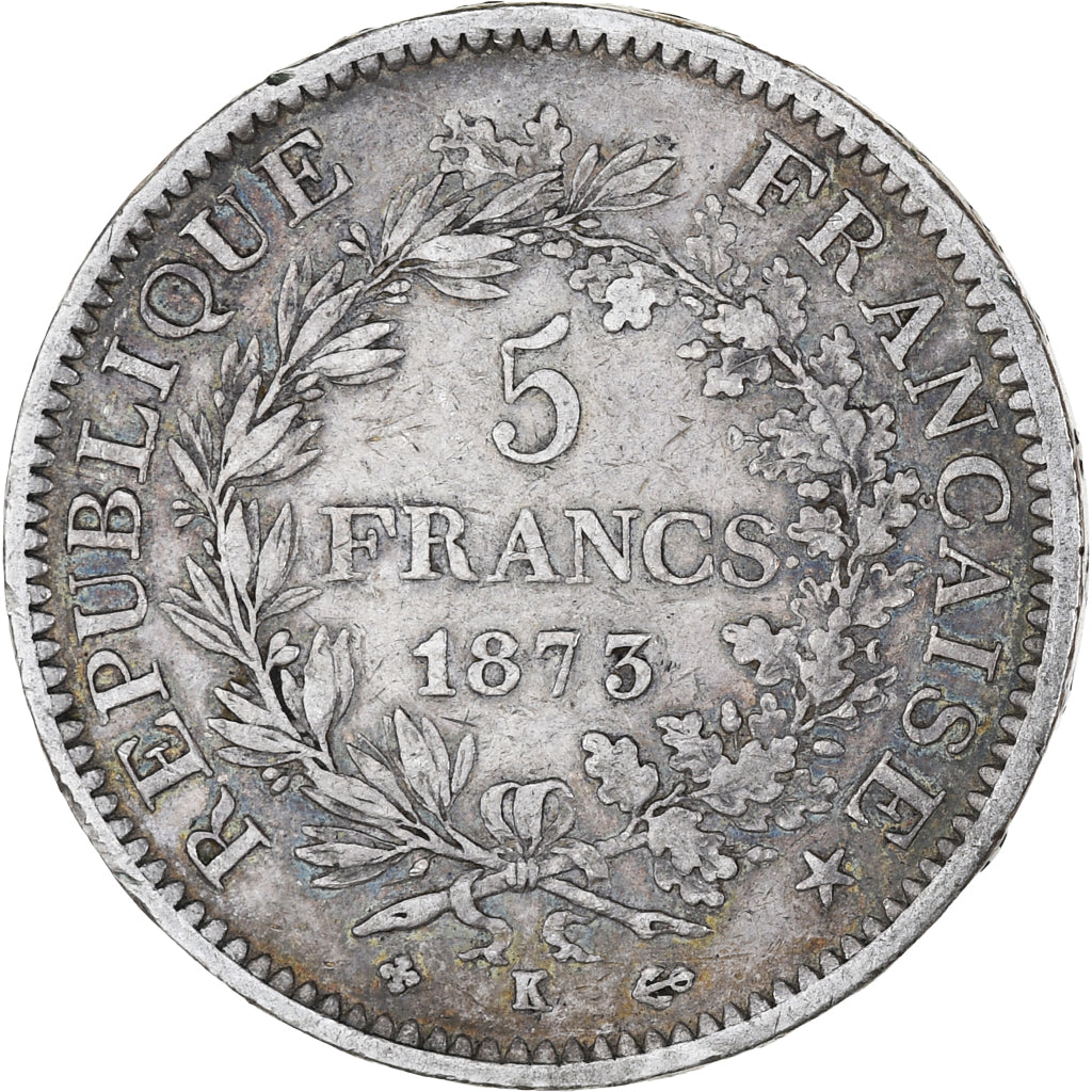 Munten, Frankrijk, Hercule, 5 Francs, 1873, Bordeaux, FR, Zilver, KM:820.2