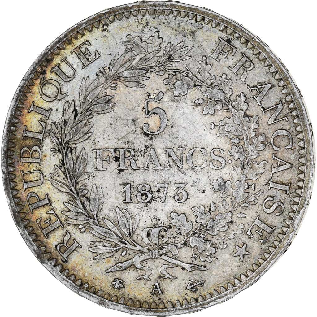 Coin, France, Hercule, 5 Francs, 1873, Paris, EF(40-45), Silver, KM:820.1