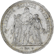 Munten, Frankrijk, Hercule, 5 Francs, 1873, Paris, ZF+, Zilver, KM:820.1
