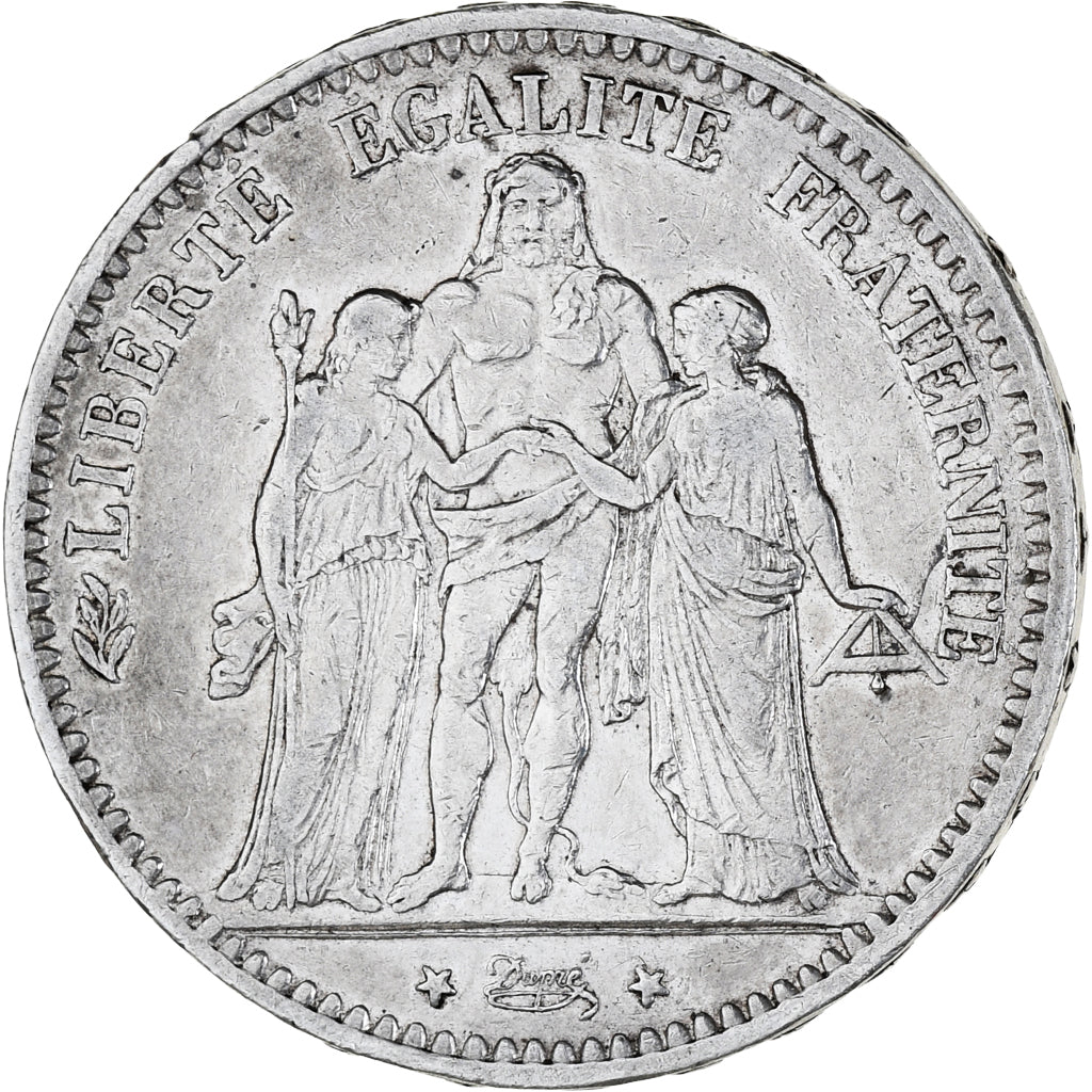 Münze, Frankreich, Hercule, 5 Francs, 1876, Paris, SS, Silber, KM:820.1