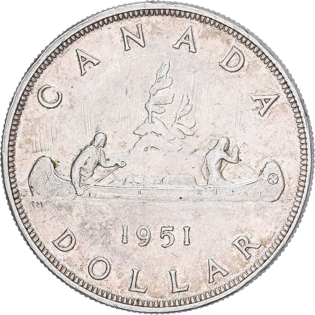 Coin, Canada, George VI, Dollar, 1951, Royal Canadian Mint, Ottawa, AU(50-53)