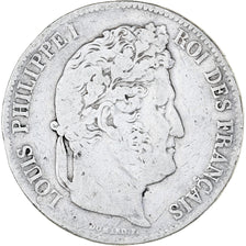 Moneta, Francja, Louis-Philippe, 5 Francs, 1839, Lille, VF(20-25), Srebro