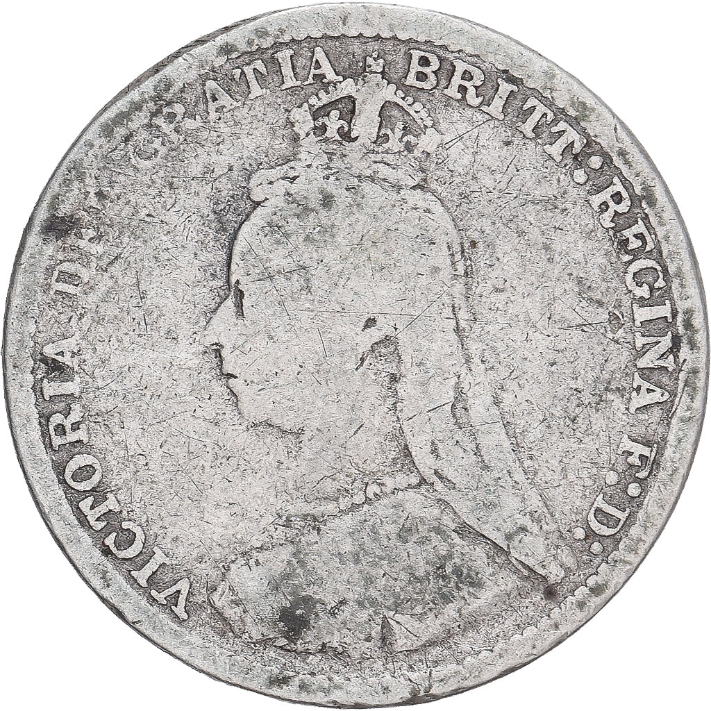 Coin, Great Britain, Victoria, 3 Pence, 1889, F(12-15), Silver, KM:758