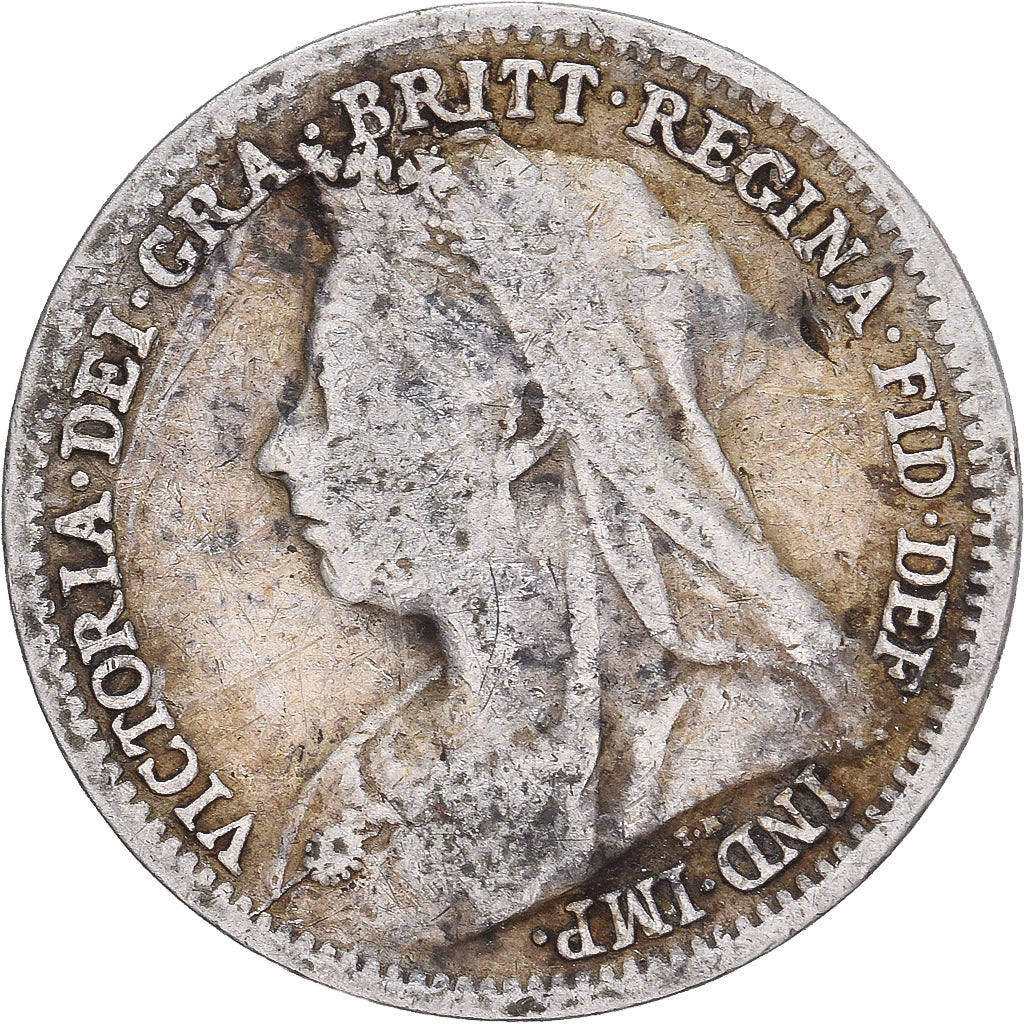 Münze, Großbritannien, Victoria, 3 Pence, 1900, S+, Silber, KM:777